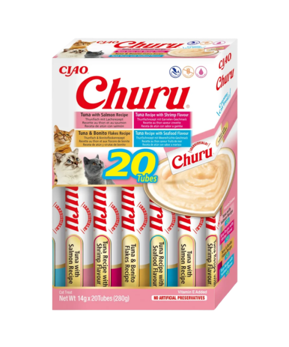 INABA Churu Variety Box per Mace Me Ushqime Deti 20 × 14 g