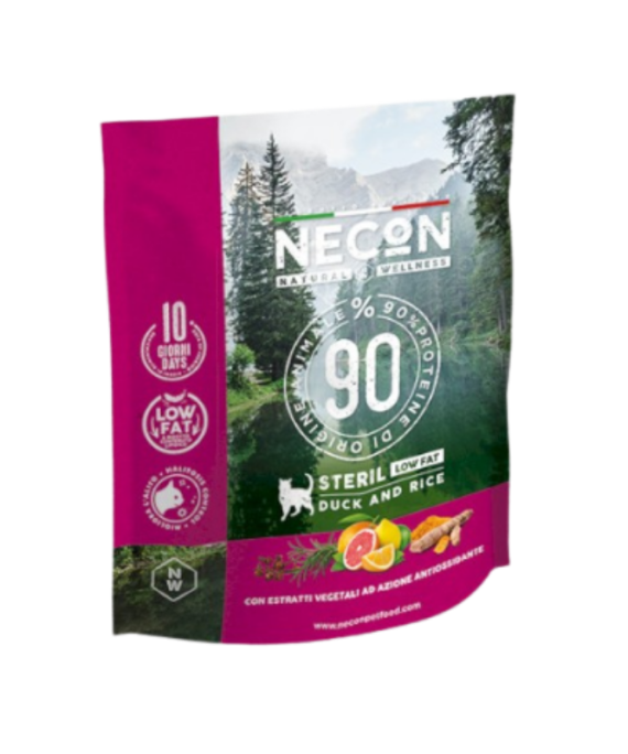 Necon Low Fat Rose dhe Oriz per mace te sterilizuara adult 400gr