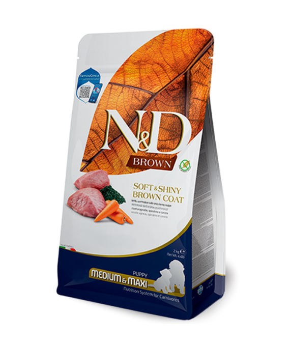 N&D Brown Puppy Medium Maxi Qingj 2kg