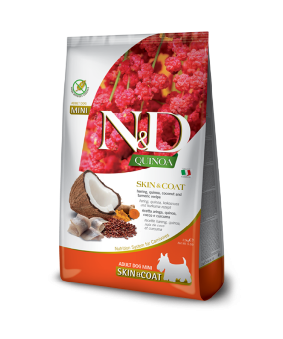 N&D Quinoa Skin & Coat Herring Adult Mini 2,5 kg