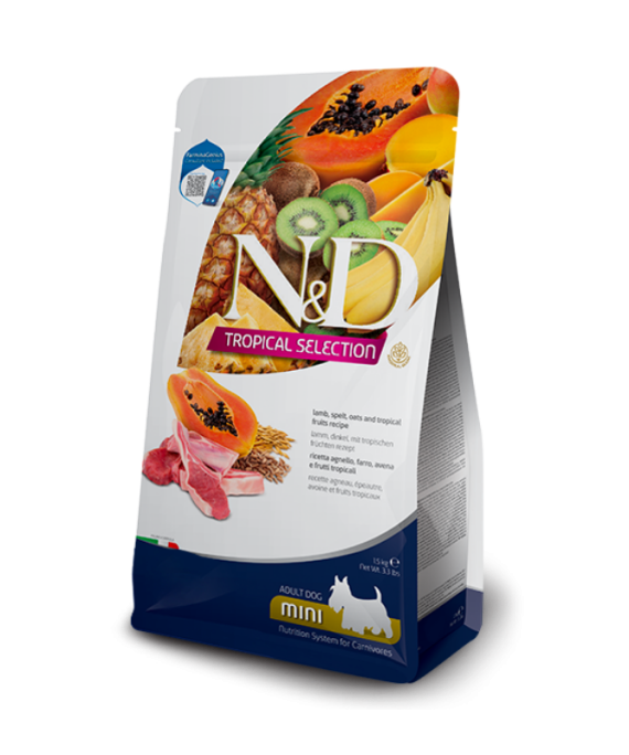 N&D per Qen Adult Mini Tropical Selection me Qingj 1,5 kg