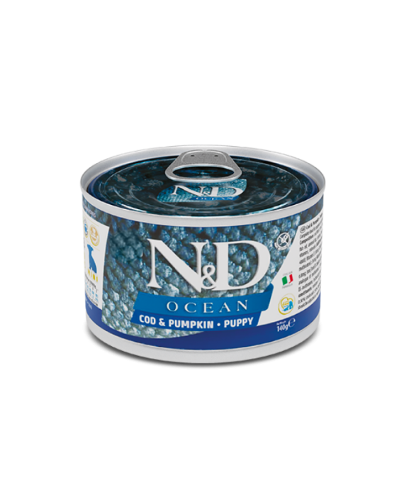 N&D Puppy Mini Merluce dhe Kungull 140 gr