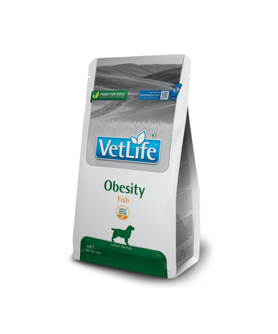 Farmina Vetlife Obesity me Peshk per Qen 2kg