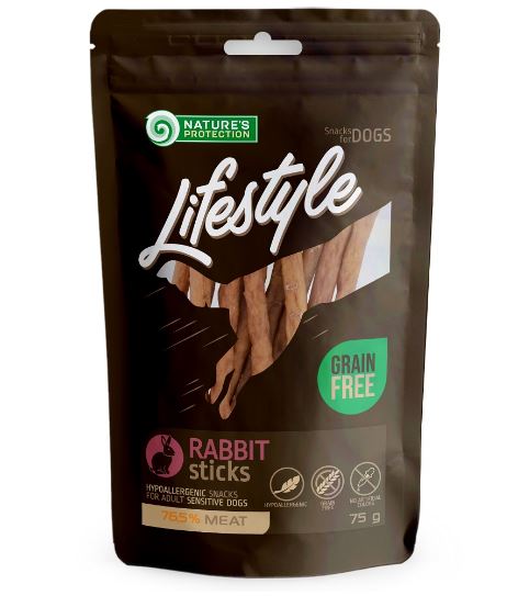 Nature's Protection Rabbit and Chicken Sticks for Dogs 75gr