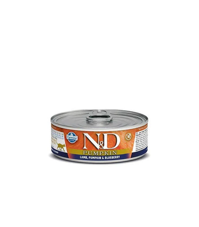 Farmina N&D Pumpkin Ushqim i lagesht per mace adulte me qengj, kungull dhe buronice 70 gr