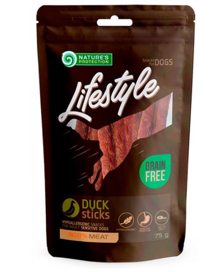 Nature's Protection Lifestyle duck dog snack sticks 75gr