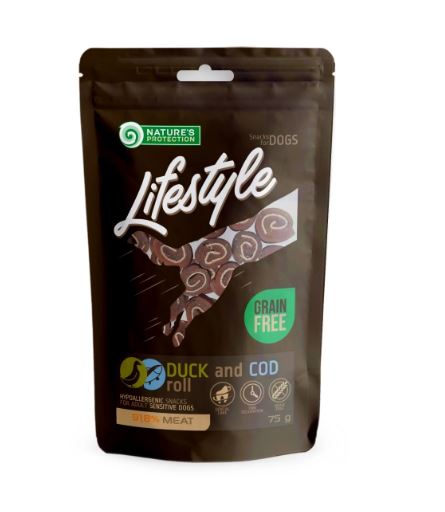 Nature's Protection Lifestyle Duck and Cod Rolls for Dogs 75gr