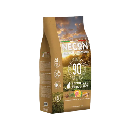 Necon mish derri dhe oriz per mace te sterilizuara adult 1,5 kg