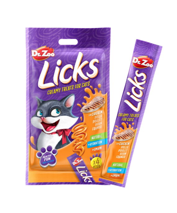 Dr. Zoo Licks me pulë për mace 4 x 15g