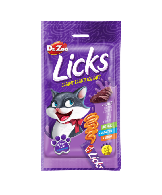 Dr. Zoo Licks me melçi për mace 4 x 15g