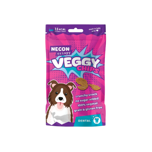 NECON CRISPY VEGGY CHIPS DENTAL DOG TREATS 85 GR