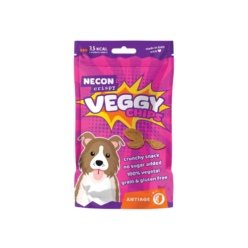 NECON CRISPY VEGGY CHIPS ANTIAGE DOG TREAT 85 GR