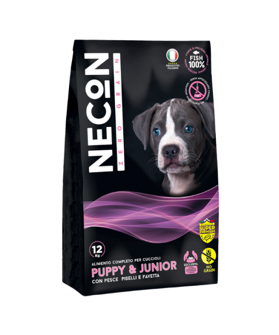 Necon Puppy me peshk dhe bizele 12 KG