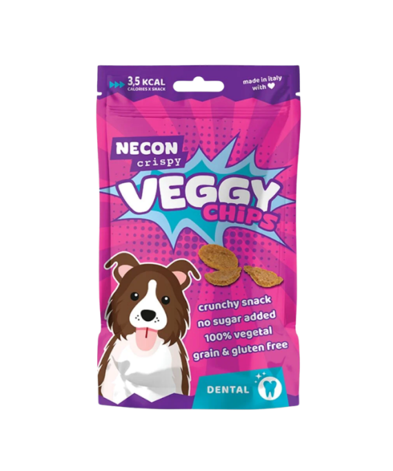 NECON CRISPY VEGGY CHIPS DENTAL DOG TREATS 85 GR