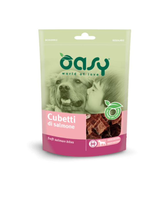 Oasy Snack per Qen Soft bites me Salmon 80 gr
