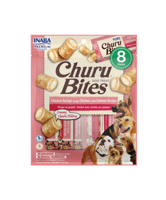 Inaba Churu Bites per Qen me Pule dhe Salmon 8 pc