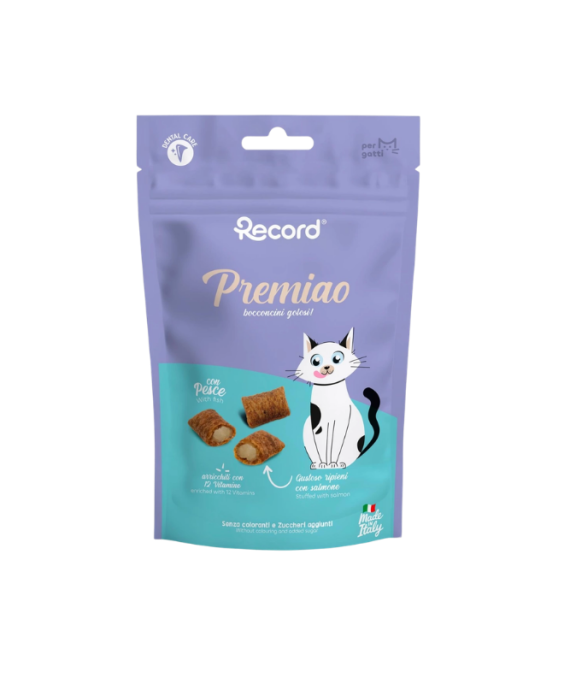 Record Premiao Snack me Salmon per Mace 50 Gr