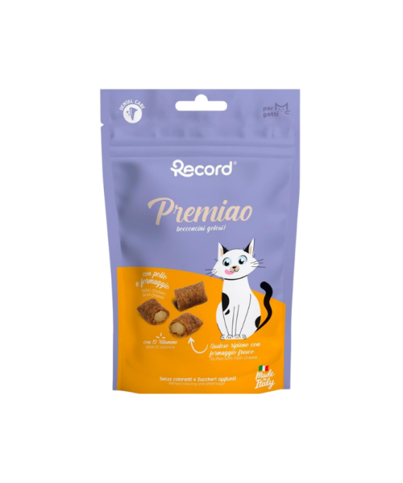 Record Premiao Snack me Pule dhe Djath per Mace 50 Gr