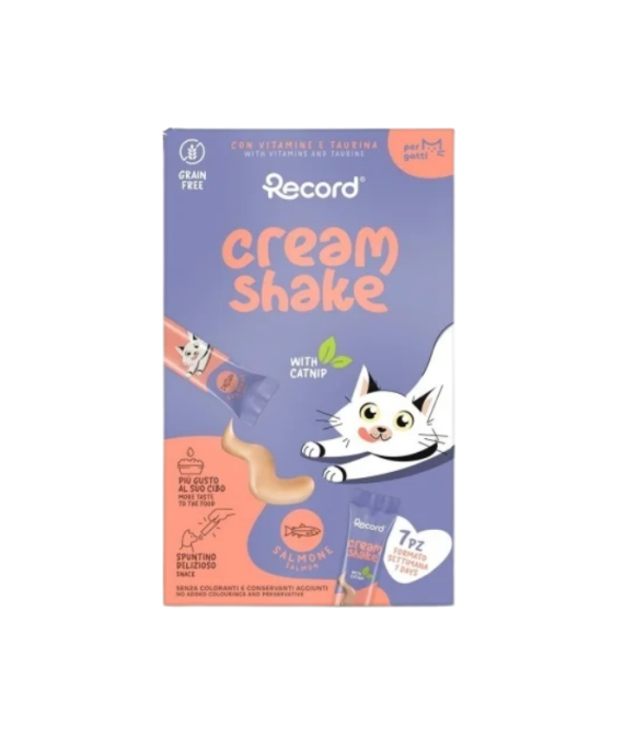 Record Cream Shake me Salmon dhe Catnip per Mace 7×12 g
