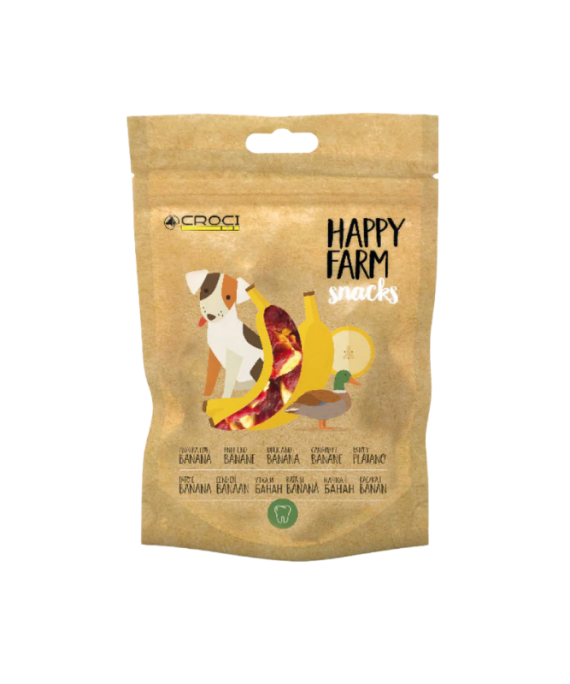 Croci Happy Farm Snack per Qen Rose dhe Banane 80 Gr
