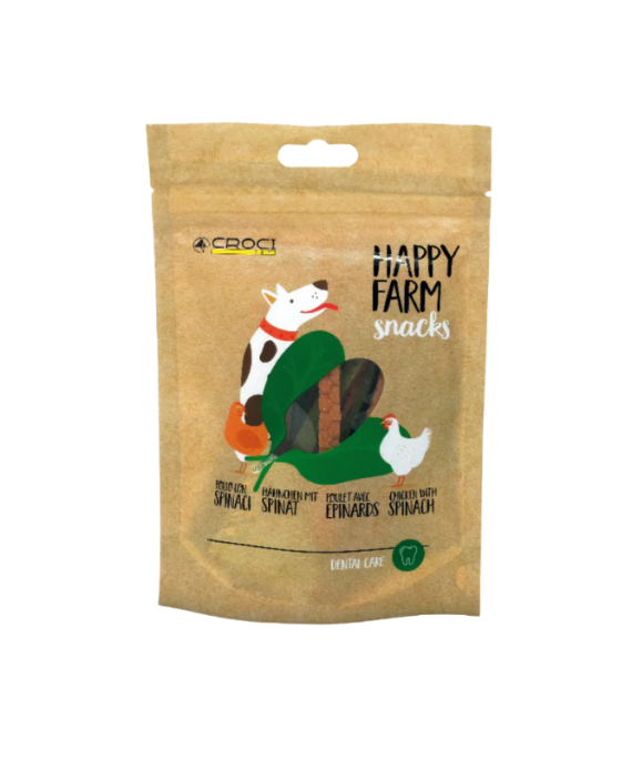 Croci Happy Farm Snack per Qen Pule dhe Spinaq 80 Gr