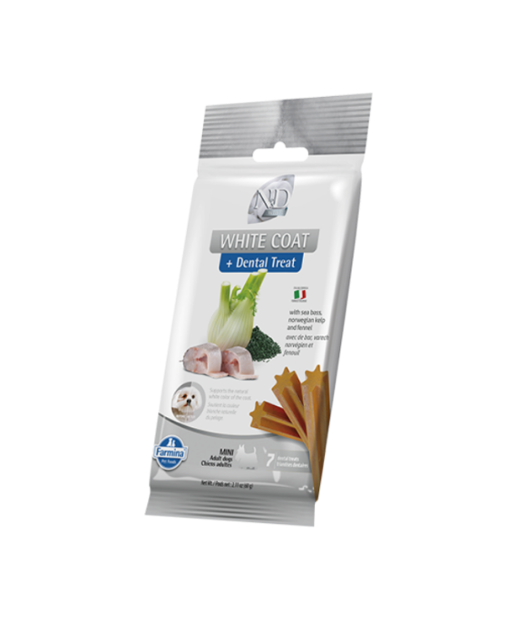 N&D Treat per Qen Mini White me Levrek 60 gr