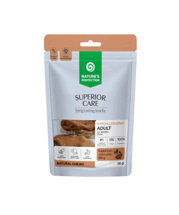 Natures Protection Rabbit Ear with Lamb Filling 75 gr