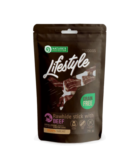 Natures Protection Snack per Qen Rawhide Beef Sticks 75 g