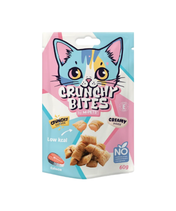 M-Pets Snack per Mace  Crunchy Bites me Salmon 60g