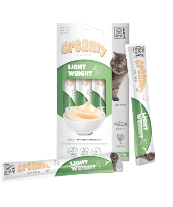 M-Pets Treat per Mace Light Weight Merluce & Pule 4x15 gr